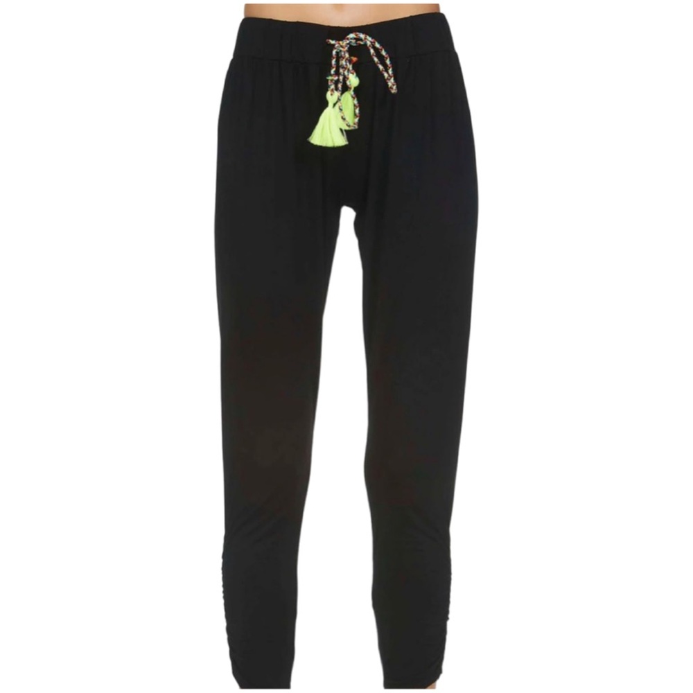Michael Lauren Arya Shirring pant in Black